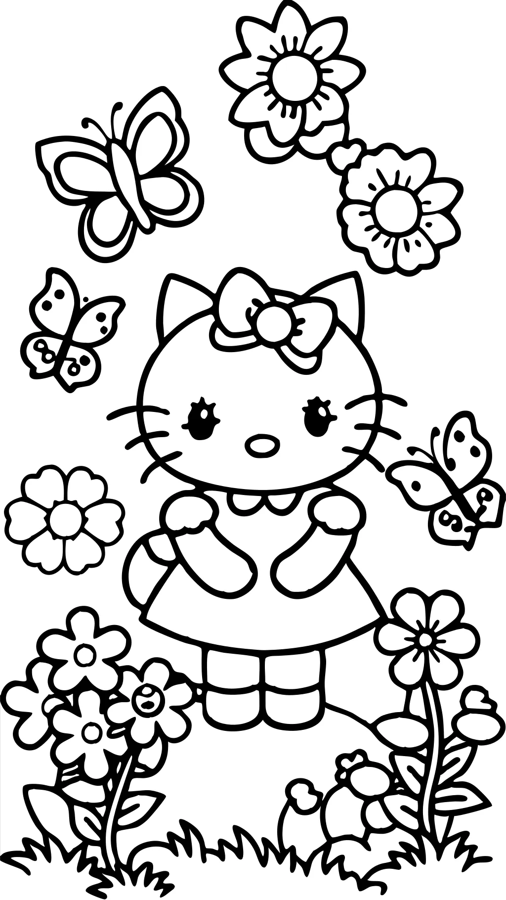 hello kitty y amigos páginas para colorear imprimibles